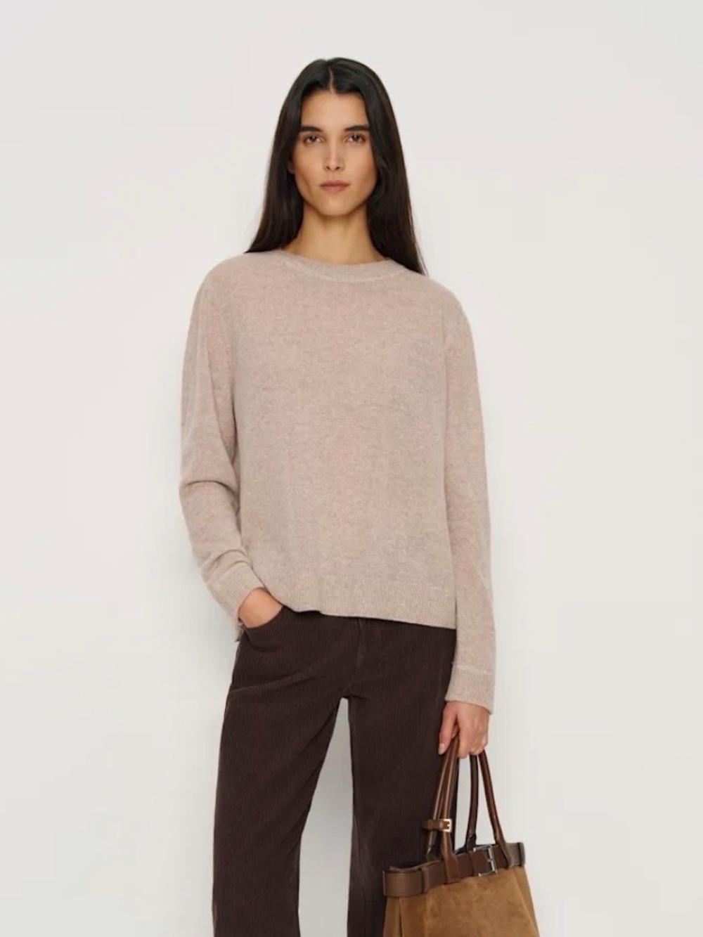 Reformation Cashmere Boyfriend Sweater | barley | XS